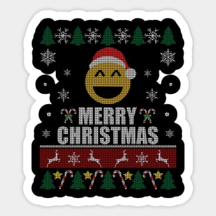 Smiling Face Emoji Christmas Sticker